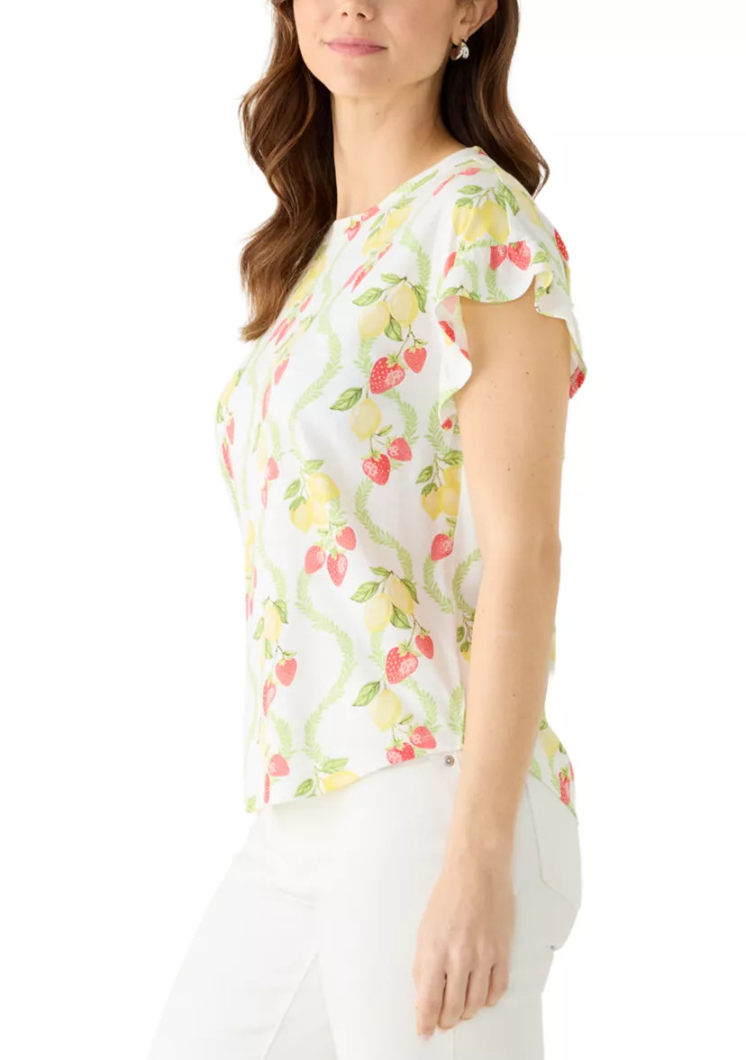 Women's Short Sleeve Ruffle Top | Belk