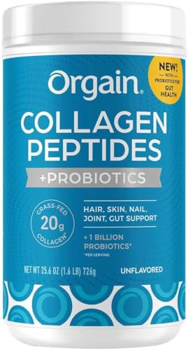 Orgain Collagen +Superfoods with 20 Grams of Grass-Fed Collagen and Vitamin C, Unflavored, 25.6 oz | Amazon (US)