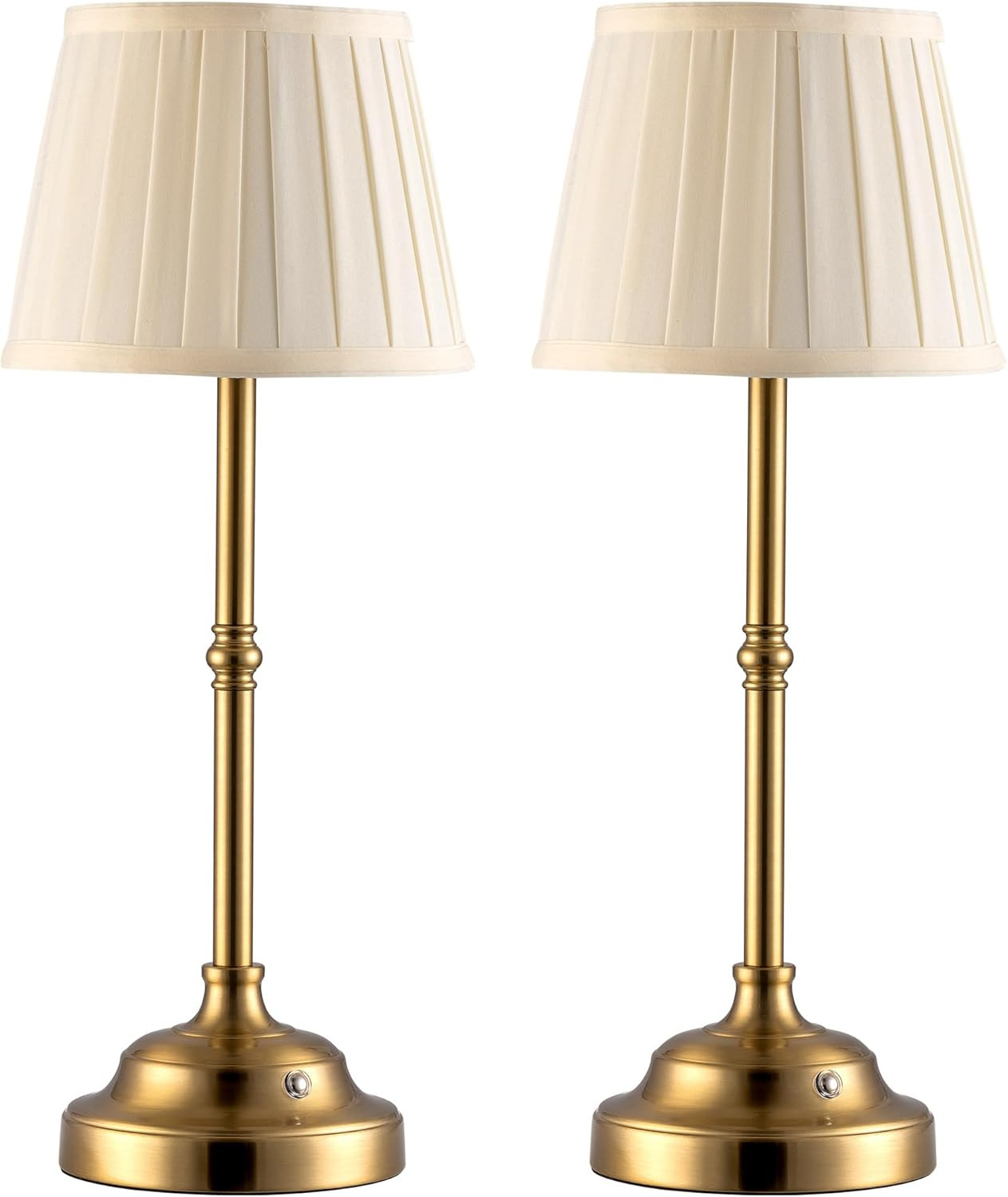 KDG Cordless LED Table Lamp Set of 2, Portables Fabric Shade Desk Lamps, 4000mAh Rechargeable Bat... | Amazon (US)