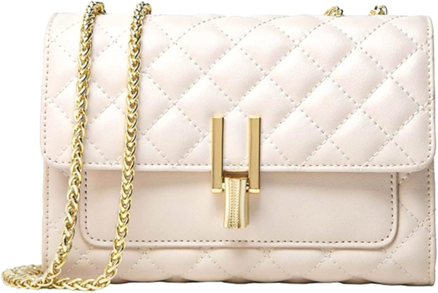 YXBQueen Womens Quilted Crossbody Purse Small Quilted Handbags Chain Bag Leather Purse | Amazon (US)