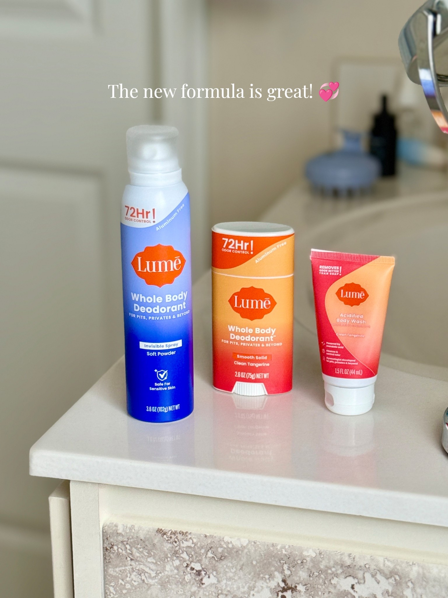 Lume whole body deodorant has new scents, spray on option, and their new formula is really great!! ✨ 
🧡 I think Clean Tangerine is my favorite right now.
These are a good choice for anyone who wants cleaner ingredients in their body care and skin care, but I especially love them for my preteen!
Great for preteens and teens who are just starting out using deodorant and really don’t need something packed with odd chemicals! 

Aluminum free, healthy skincare, clean ingredients, healthy body care, fresh scents, Amazon finds, target finds, target haul 

#LTKselfcare #LTKFindsUnder50 #LTKmorningroutine