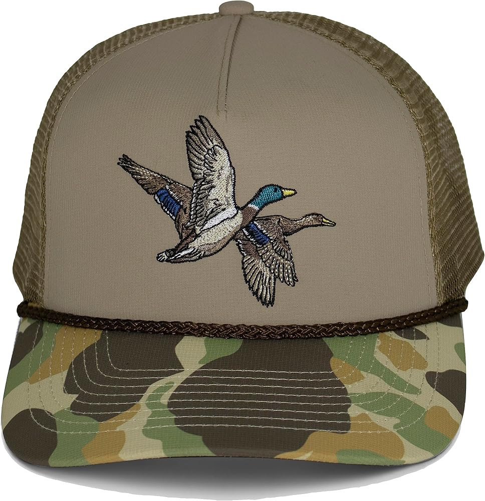 Mallard Pair Duck Hat Trucker Style Meshback Duck Hat Two Drake Vintage Waterfowl Hat | Amazon (US)