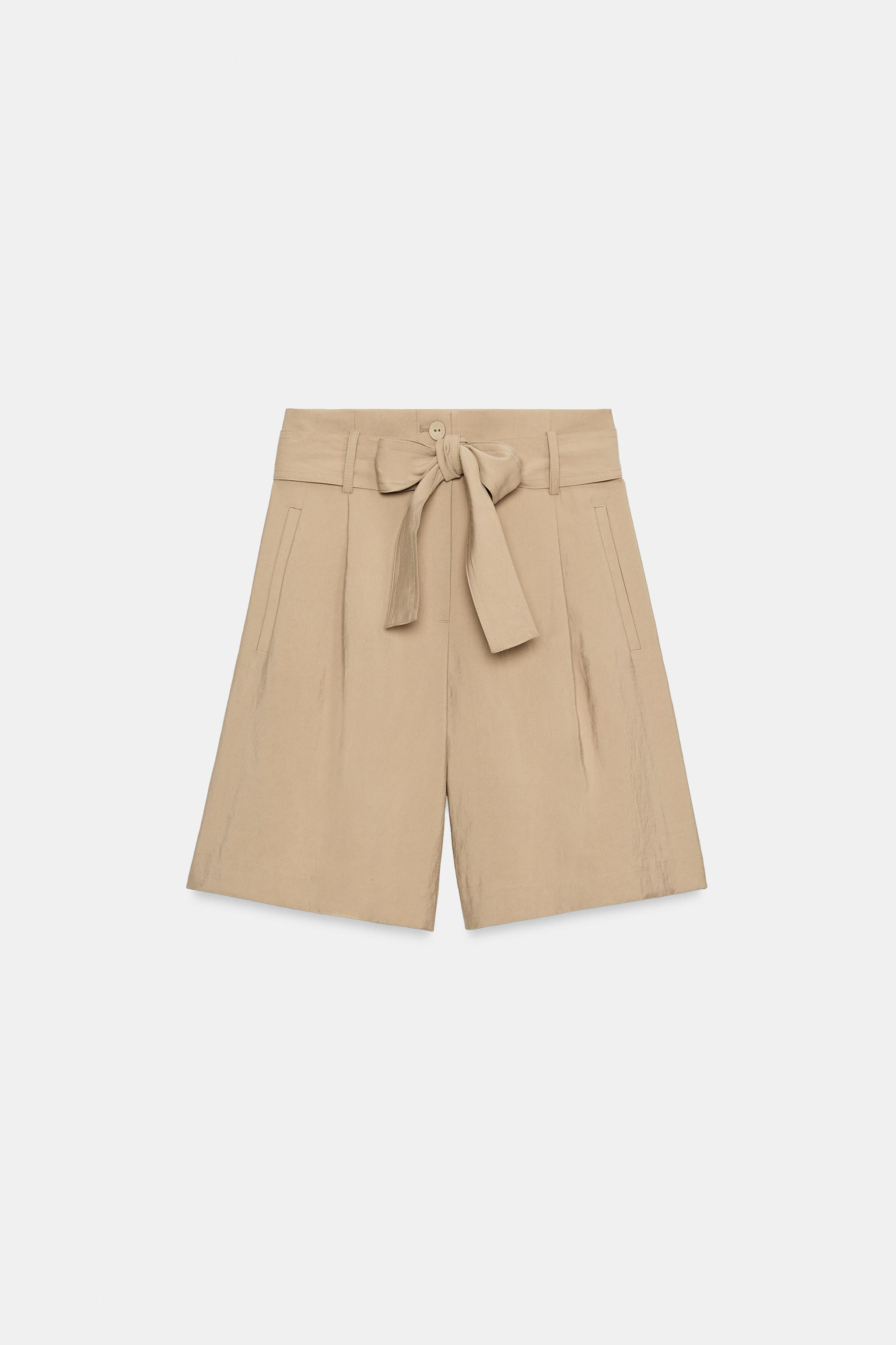 TIE-BELT BERMUDA SHORTS | Zara UK