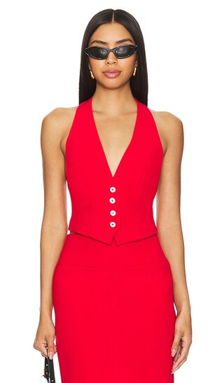Zinnia Vest in Red | Revolve Clothing (Global)
