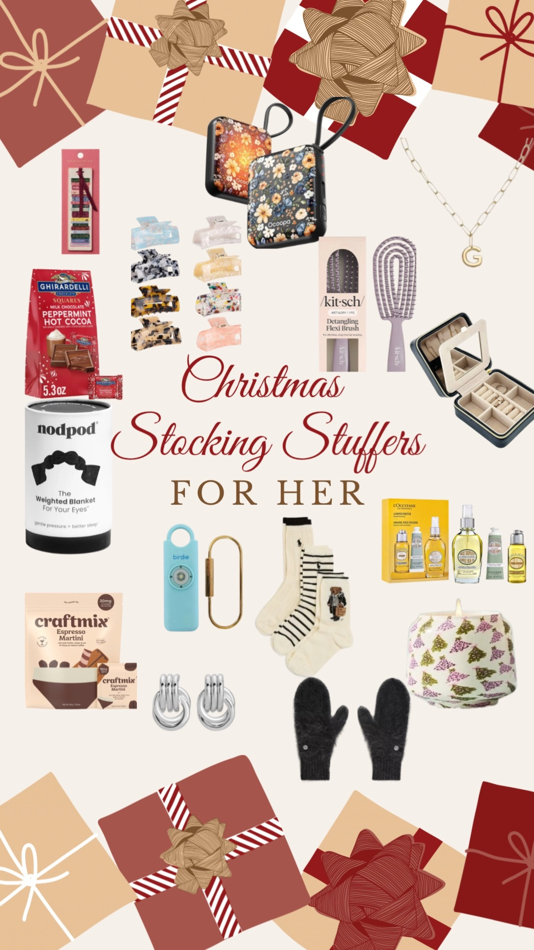 ✨ Stocking Stuffer Guide: For Her ✨
All the little luxuries she’ll love — cozy essentials, beauty favorites, thoughtful minis, and cute everyday must-haves that make the holidays feel extra special. These are the perfect under-$25 and under-$50 treats to fill her stocking with joy.

Tap to shop the full curated guide! 🎁✨
#StockingStuffers #GiftsForHer #HolidayGifting #Christmas2025 #GiftGuideIdeas

#LTKHoliday #LTKFindsUnder50 #LTKGiftGuide

#LTKFindsUnder100 #LTKHoliday #LTKGiftGuide