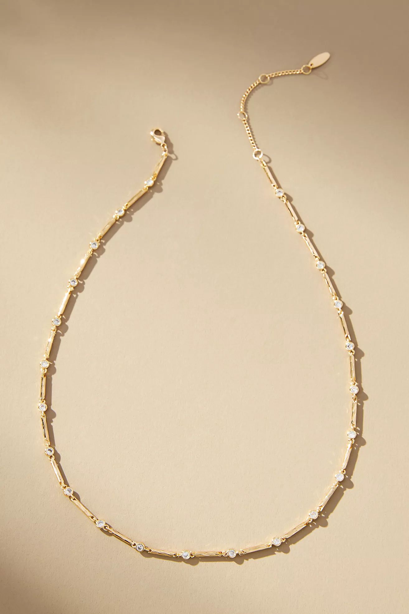 Delicate Spaced Crystal Necklace | Anthropologie (US)