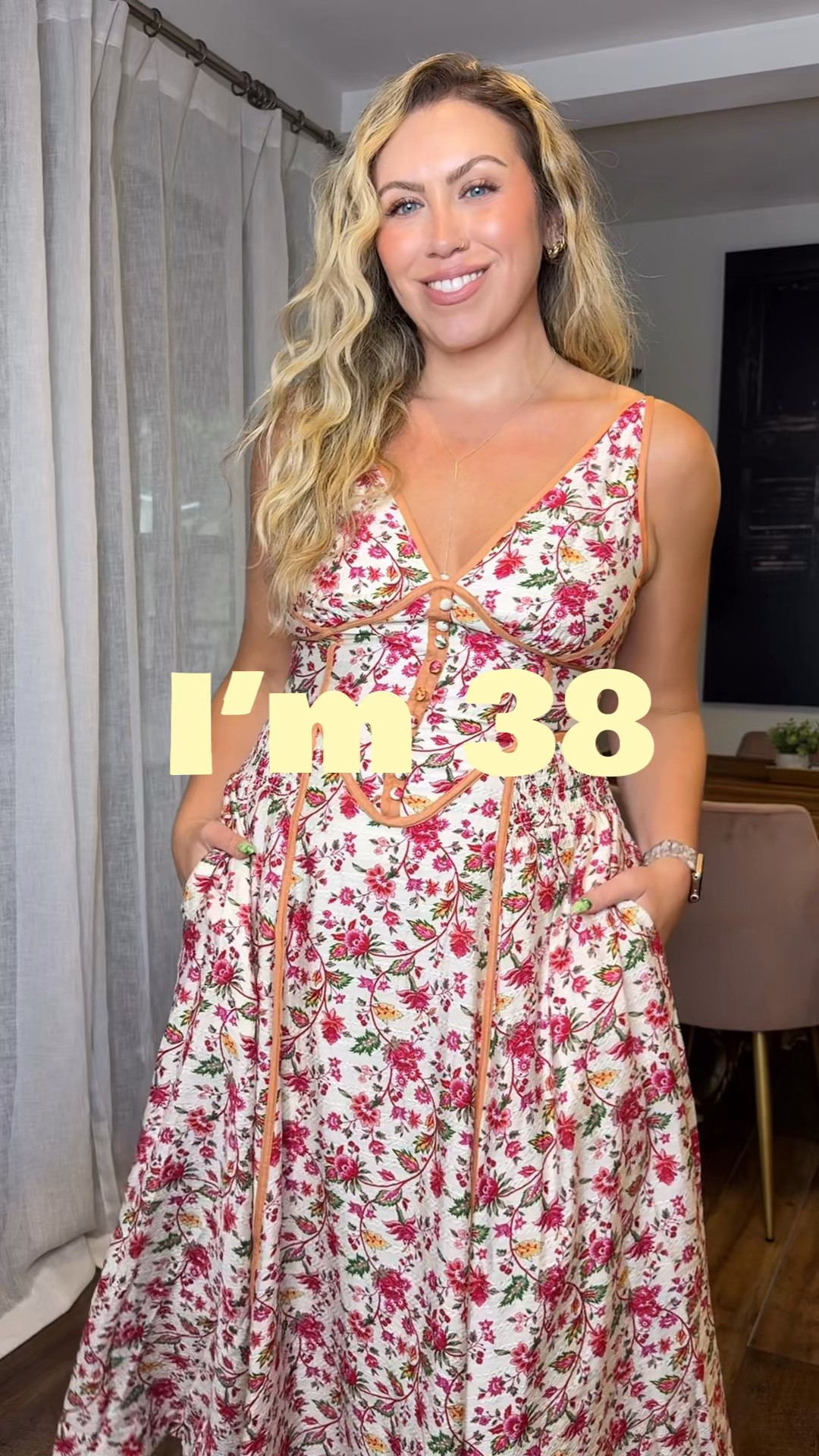 I'm 38 here's what I'm wearing today. Off white floral dress with corset detail wearing a medium. Late summer, early fall dresses, date night outfits.

#LTKgrwm #LTKootd #LTKMidsize