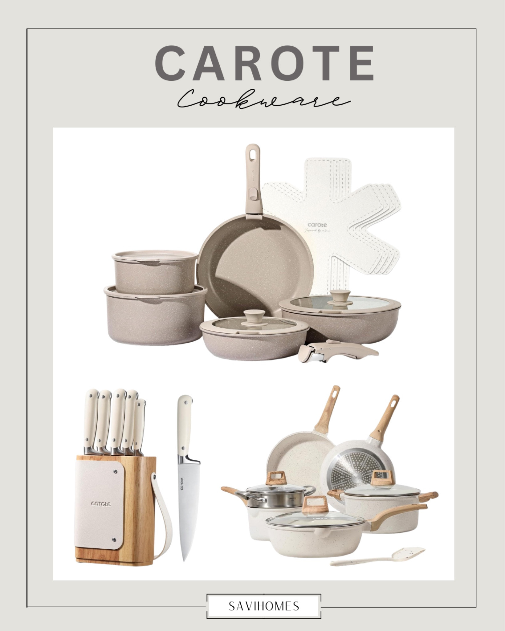 
Aesthetic Amazon Kitchen Cookware Favorites by Carote, these neutral colored pots are beautiful and so affordable! 🤩 
#amazonfinds #amazonhome #kitchenfavorites #amazonkitchen

#LTKSummerSales #LTKHome #LTKSaleAlert