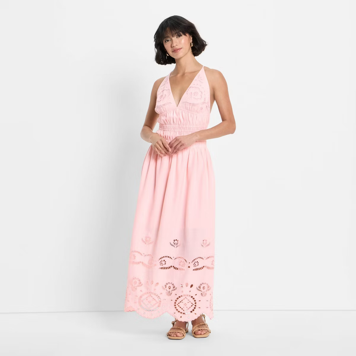 Women's Eyelet Maxi A-Line Dress - Future Collective | Target