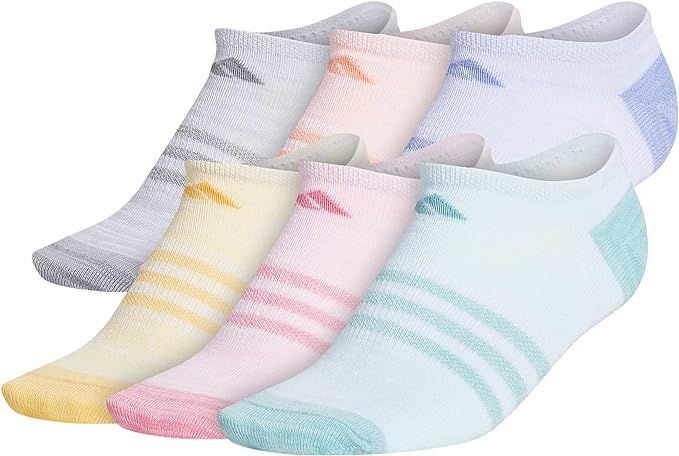 adidas Kids-Girl's Superlite No Show Socks (6-Pair) | Amazon (US)