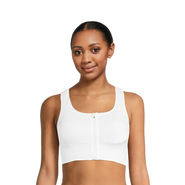 Avia Women's Medium Support Zip-Front Sports Bra | Walmart (US)