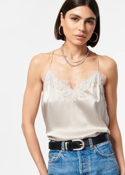 Racer Charmeuse Cami Dove | CAMI NYC
