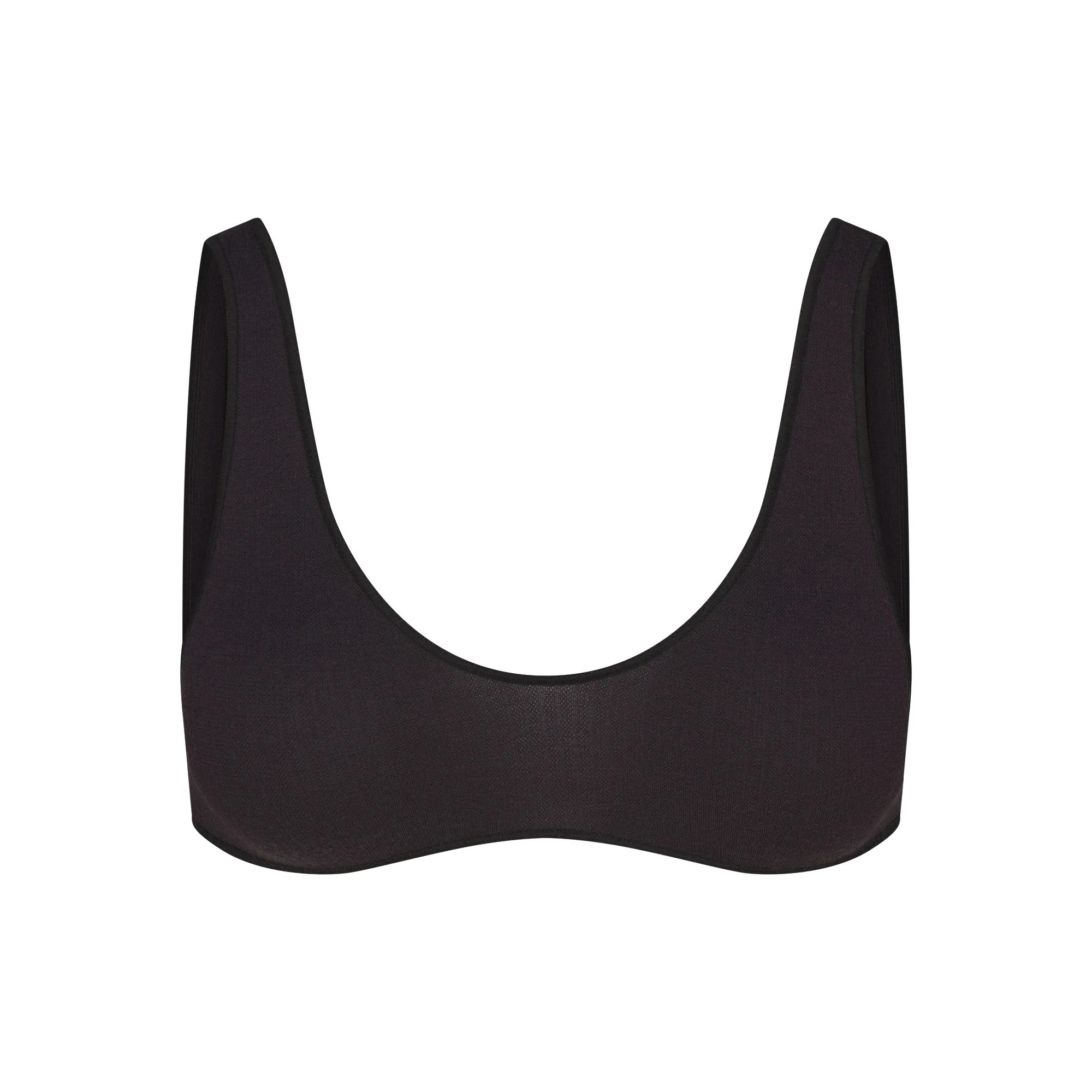 WOOL RIB BRALETTE | OBSIDIAN | SKIMS | SKIMS (US)