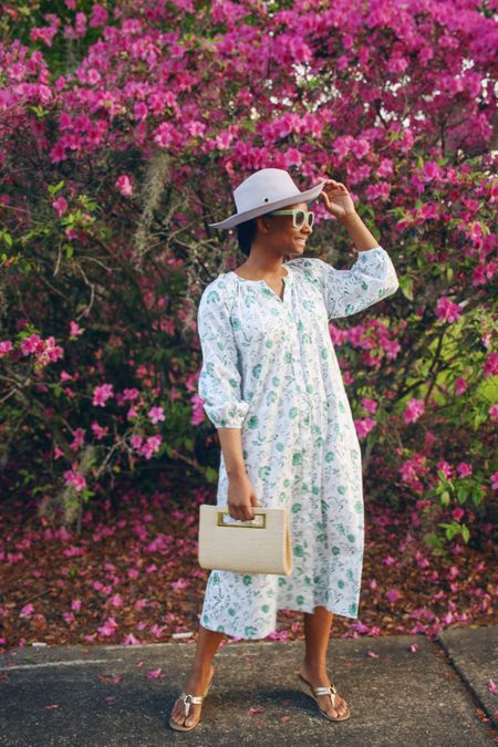 Looking for the perfect spring dress. Loving this cotton poplin shirt dress with green floral vibes. Stunning print. Runs roomy. Accessories under $100

#LTKfindsunder100 #LTKstyletip #LTKSeasonal