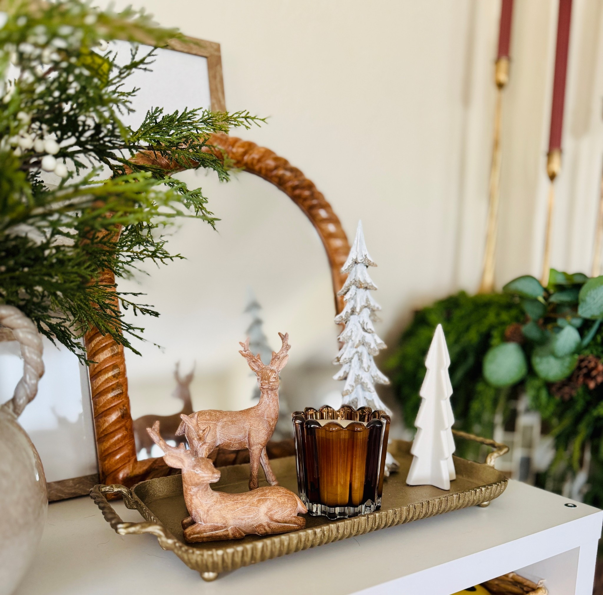 My brass footed tray is one that I love using all year around. It’s the perfect size and it’s versatile 😊 it’s back in stock and only a few left! 

#LTKHome #LTKHoliday #LTKGiftGuide