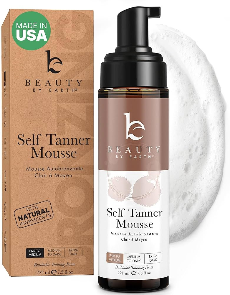Self Tanner Mousse - USA Made with Natural & Organic Ingredients, Self Tanning Mousse for Fake Ta... | Amazon (US)