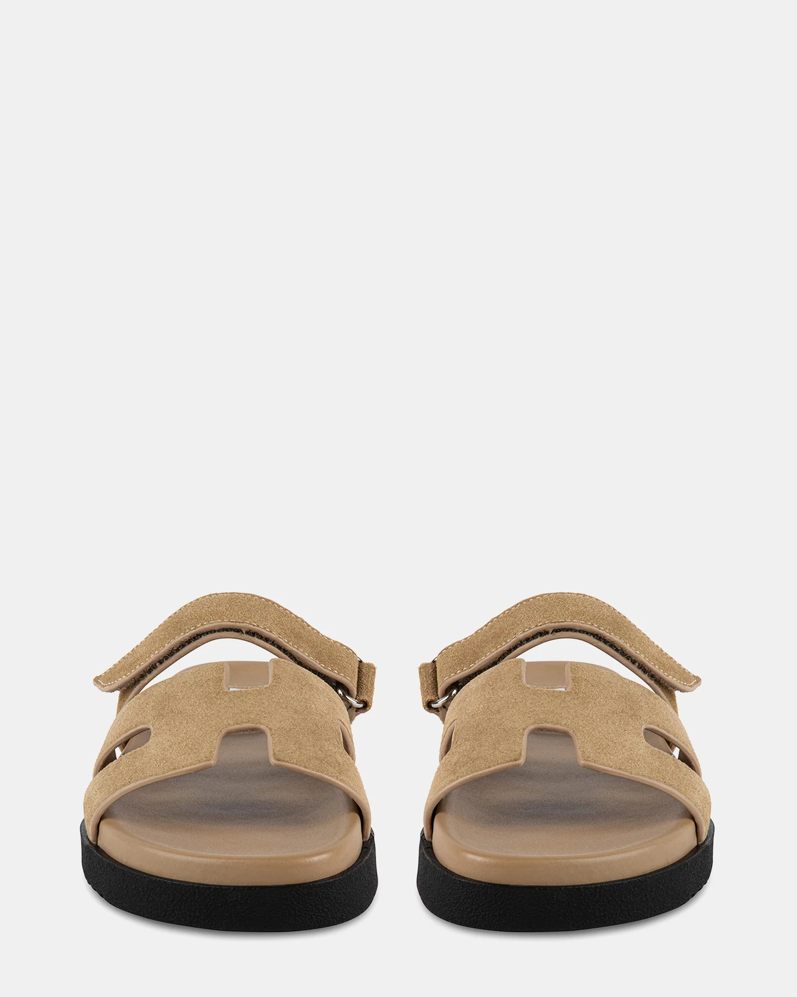 MAYVEN Taupe Suede Flatform Slide Sandals | Women's Designer Sandals | Steve Madden (Canada)