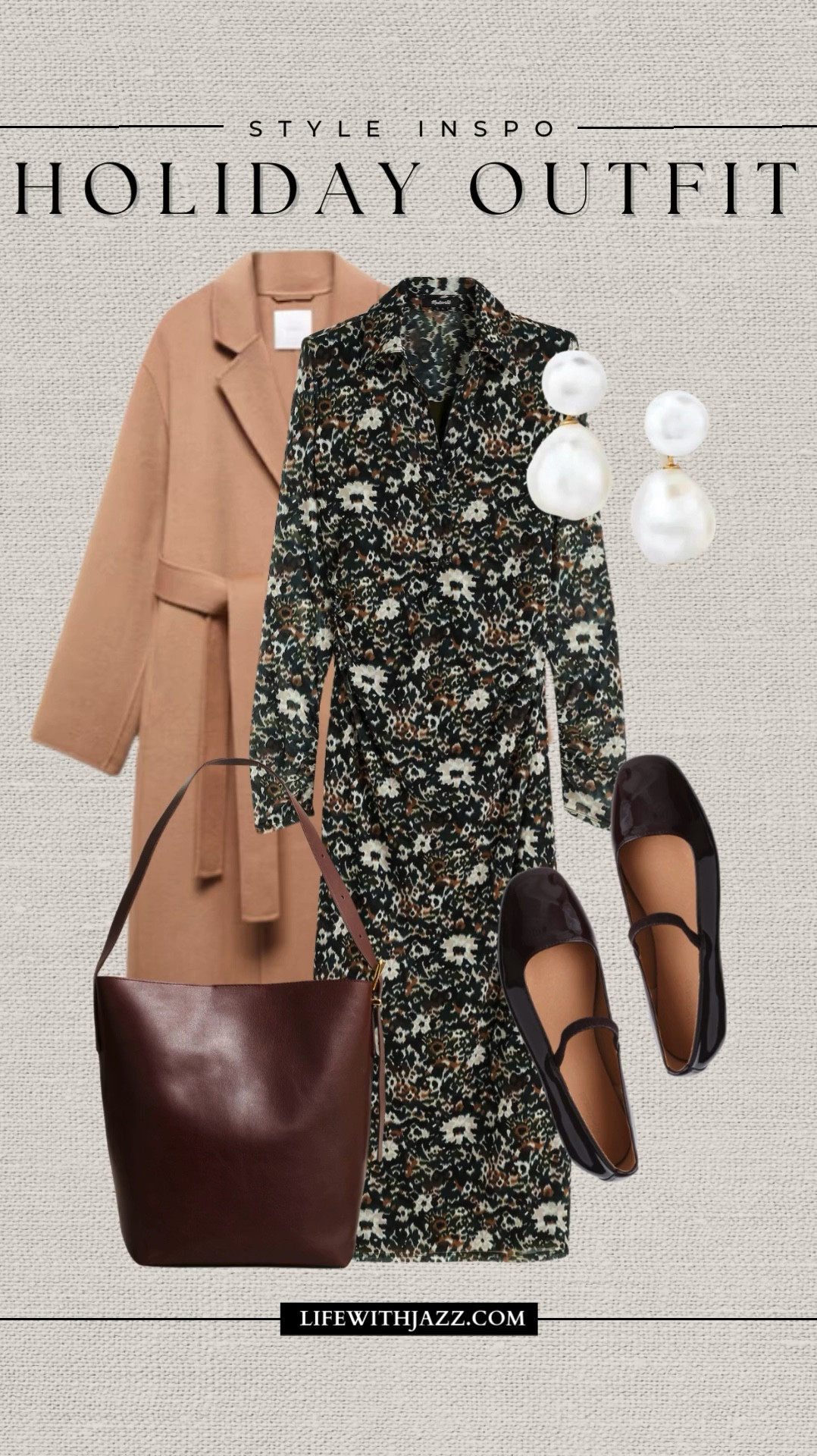 Style inspo: holiday outfit 

Camel coat / floral maxi skirt / ballet flats / chocolate brown leather tote bag / pearl earrings / holiday dinner / Christmas dinner 

#LTKSaleAlert #LTKHoliday #LTKStyleTip