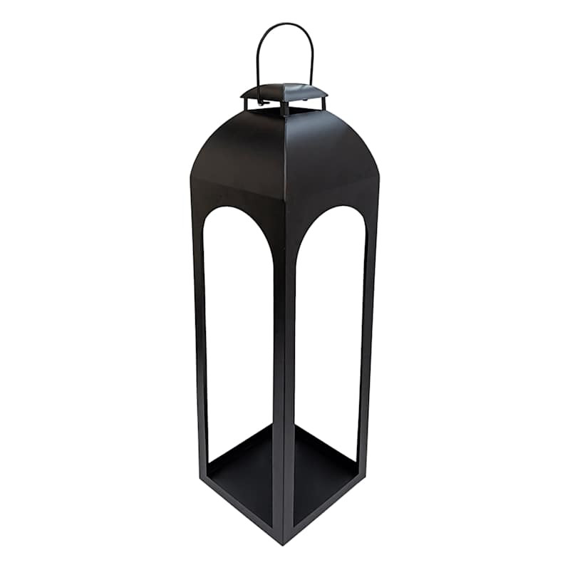 Hudson Black Open Lantern, 36" | At Home