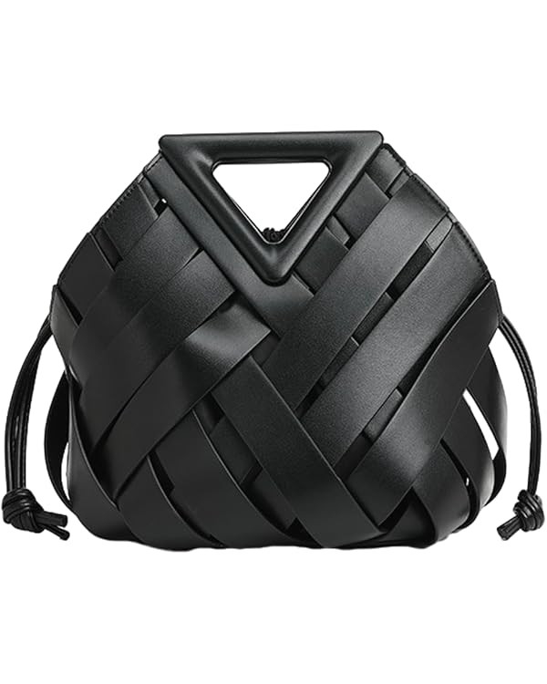 Vegan Leather Clutch Purses for Women Woven Small Crossbody Shoulder Bag Cute Top Handle Handbags... | Amazon (US)