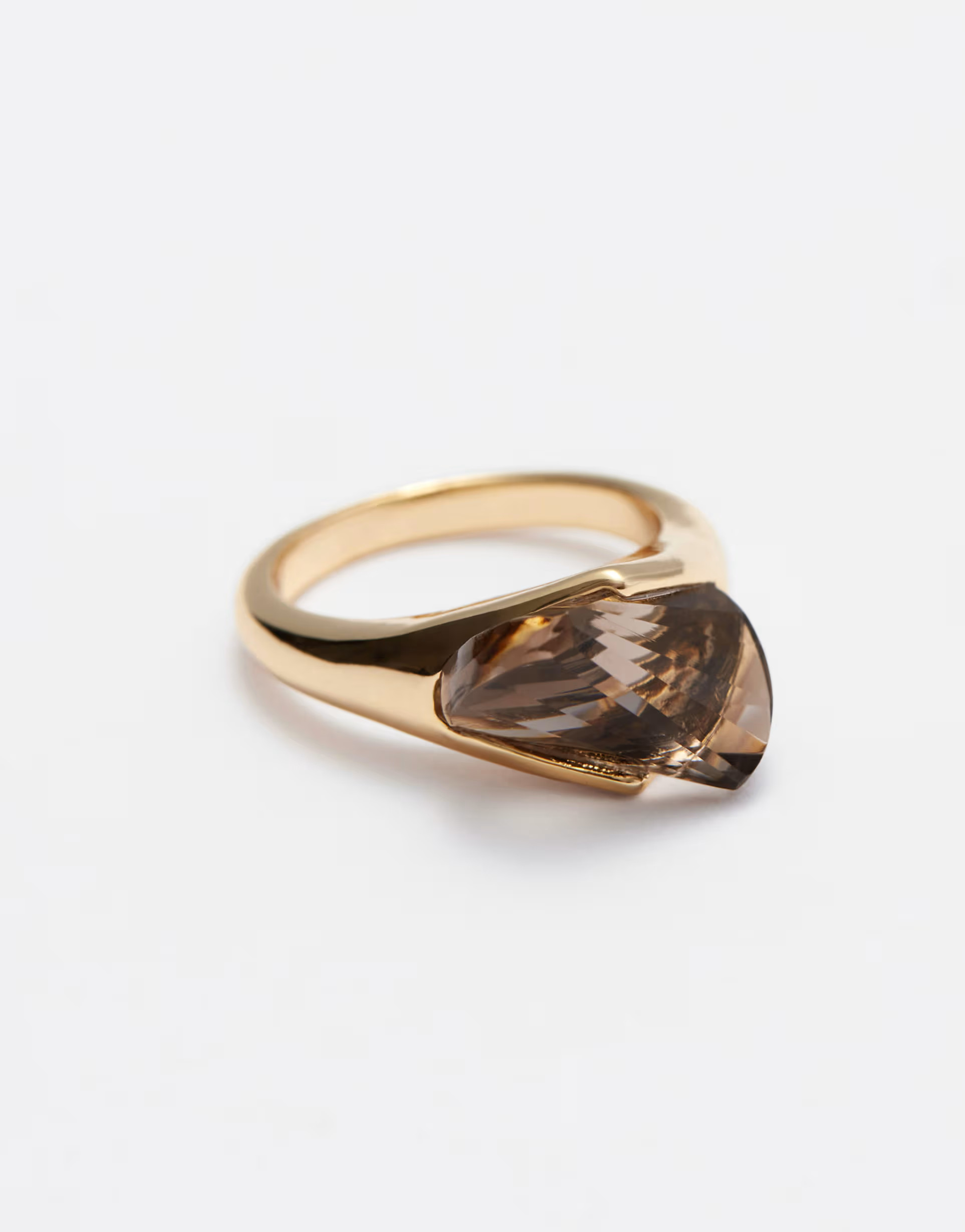 & Other Stories brown faux gem ring in gold tone | ASOS (Global)