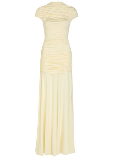 Gathered stretch-jersey maxi dress | Harvey Nichols