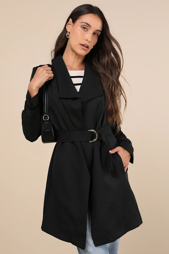 Winnipeg Black Trench Coat | Lulus