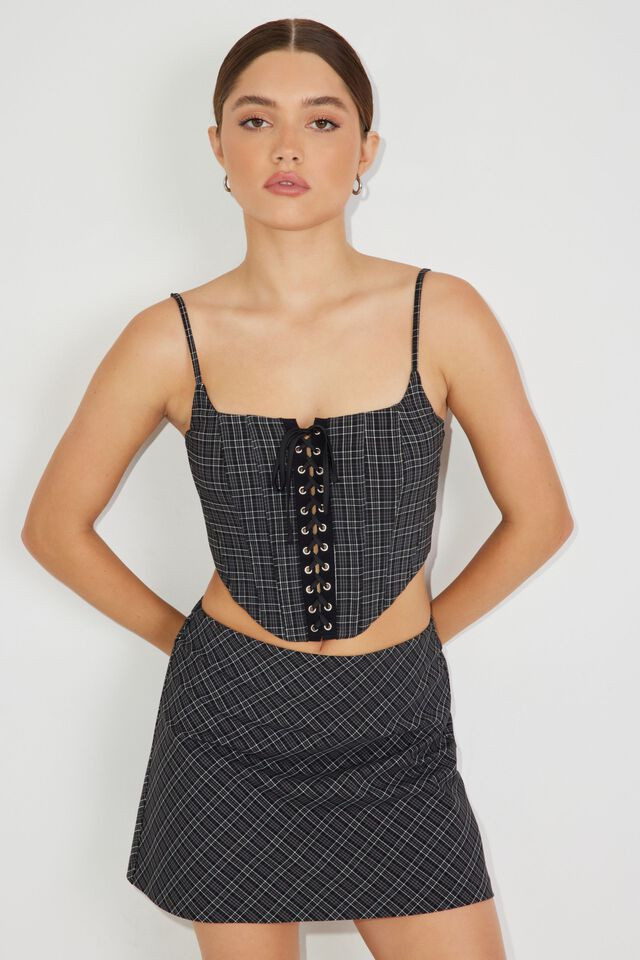 Alice Lace Up Bustier | Garage Clothing