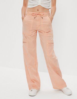 AE Dreamy Drape Stretch Super High-Waisted Baggy Wide-Leg Pant | American Eagle Outfitters (US & CA)