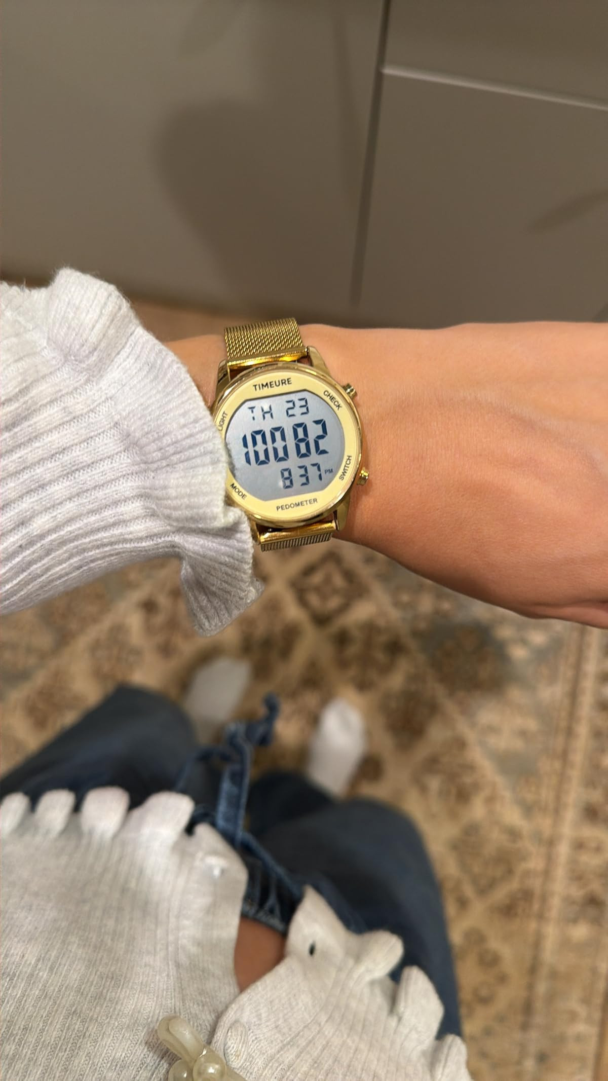 This watch isn't just stylish but also tracks my steps! 

step coutner, watch, women's watch, spedometer, womens watch, step counter, amazon, Nashville, mom of 3, Dede Raad, dress up buttercup
 

 #LTKFindsUnder50 #LTKFindsUnder100