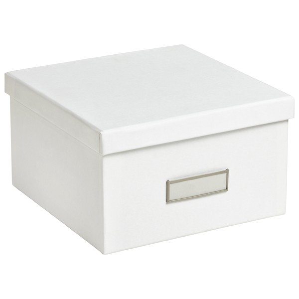 Bigso White Stockholm Photo Storage Box | The Container Store