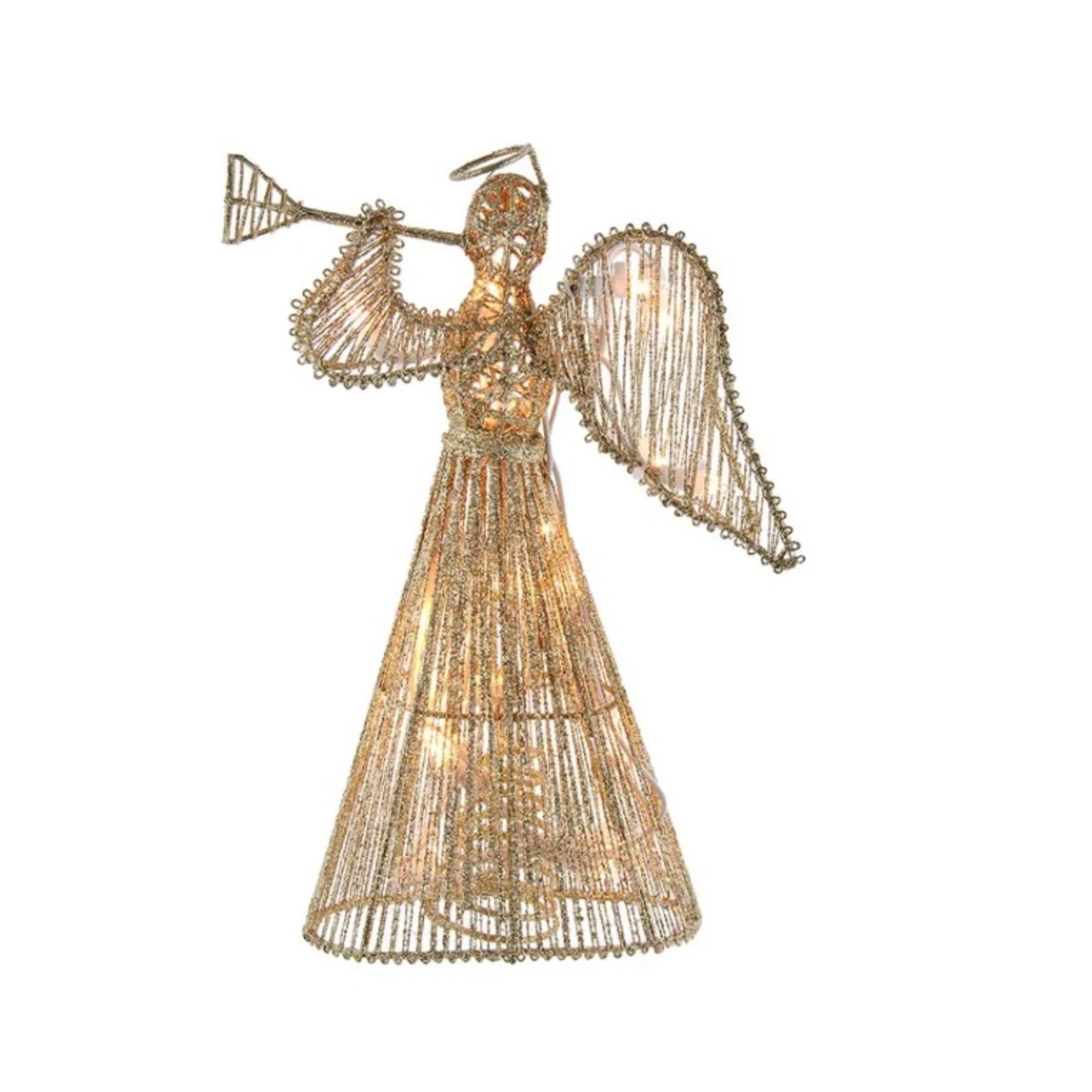 Kurt Adler Glitter Angel Tree Topper & Reviews | Wayfair | Wayfair North America