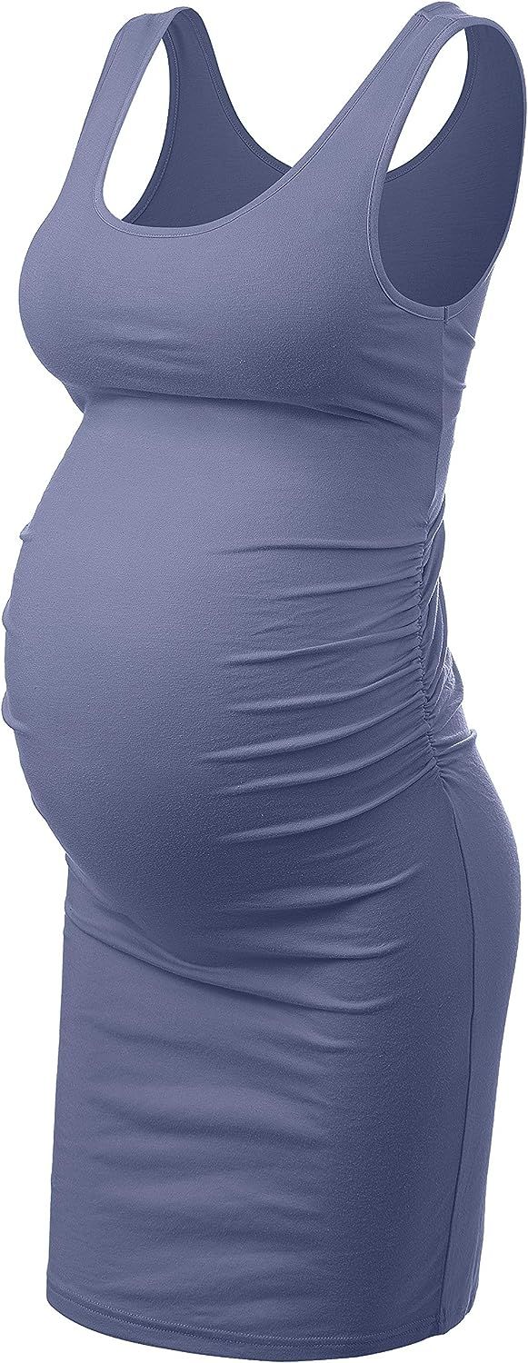 KIM S Women's Maternity Casual Dresses Sleeveless Bodycon Dress | Amazon (US)