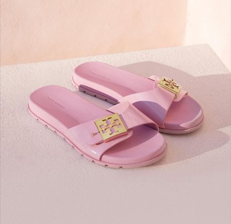 Tory Burch buckle slide sandals, so cute in pink! 

#LTKSeasonal #LTKOver40 #LTKShoeCrush