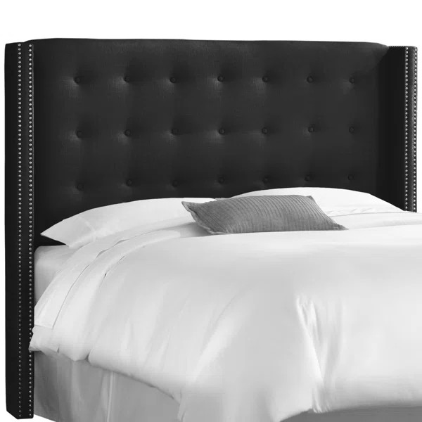 Doleman Wood Frame Upholstered Wingback Headboard | Wayfair North America