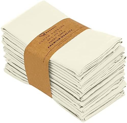 Solid Color Cotton Linen Blended Thin Dinner Cloth Napkins - Set of 12 (40 x 40 cm) - for Events ... | Amazon (US)