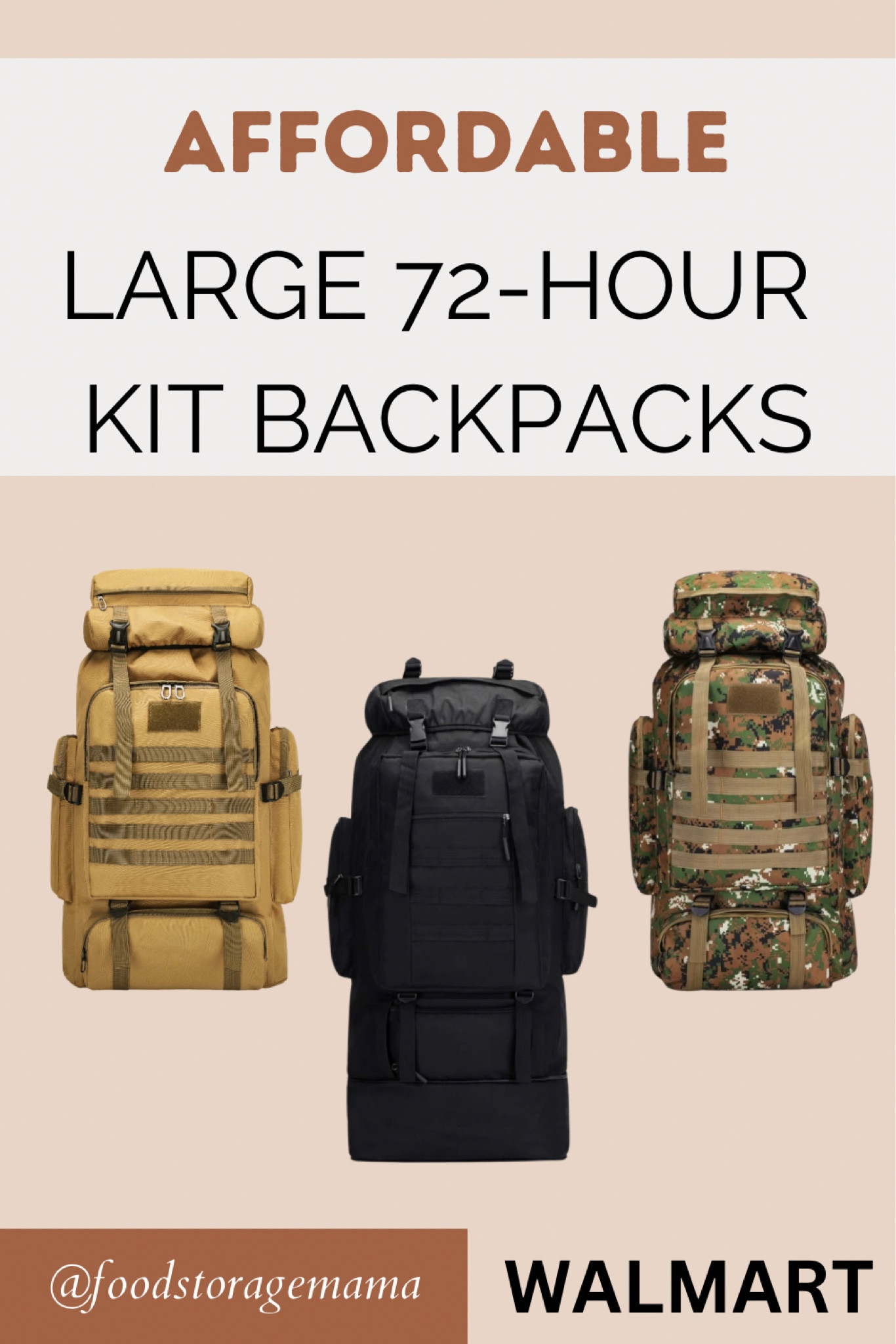 These are the largest and most affordable hiking backpacks I could find for under $30! 

I searched the internet for hours looking for the best deals possible— and these are IT!

The black packpack you can buy in 80L or 100L size and the others only come in 80L. If you buy the black back in the 100L size it will bump the price up to $32. 

For my families 72-Hour Kits my husband has a large 80L pack like these. My backpack is around 50L, but I am considering upgrading to one of these larger packs. 

*When you are putting your kits together, keep in mind that what you put in an adult kit vs a Childs kit will be different! 

#LTKActive #LTKFamily #LTKFindsUnder50