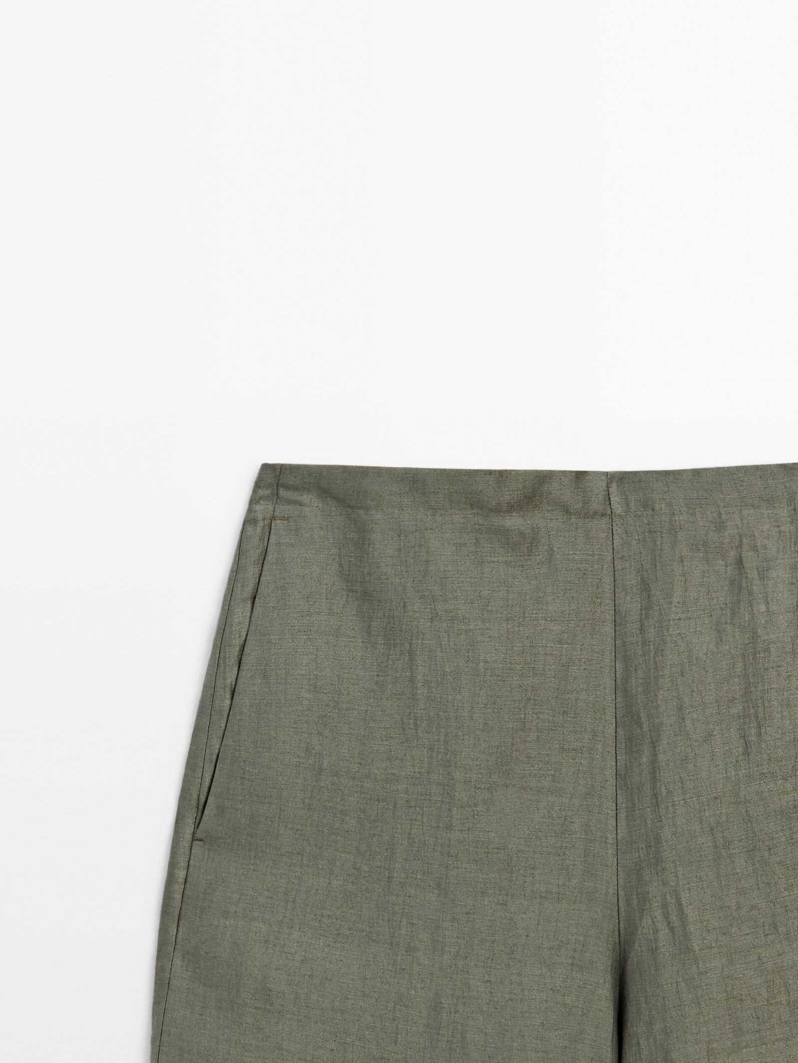 Linen blend co-ord trousers - Massimo Dutti United Kingdom | Massimo Dutti UK