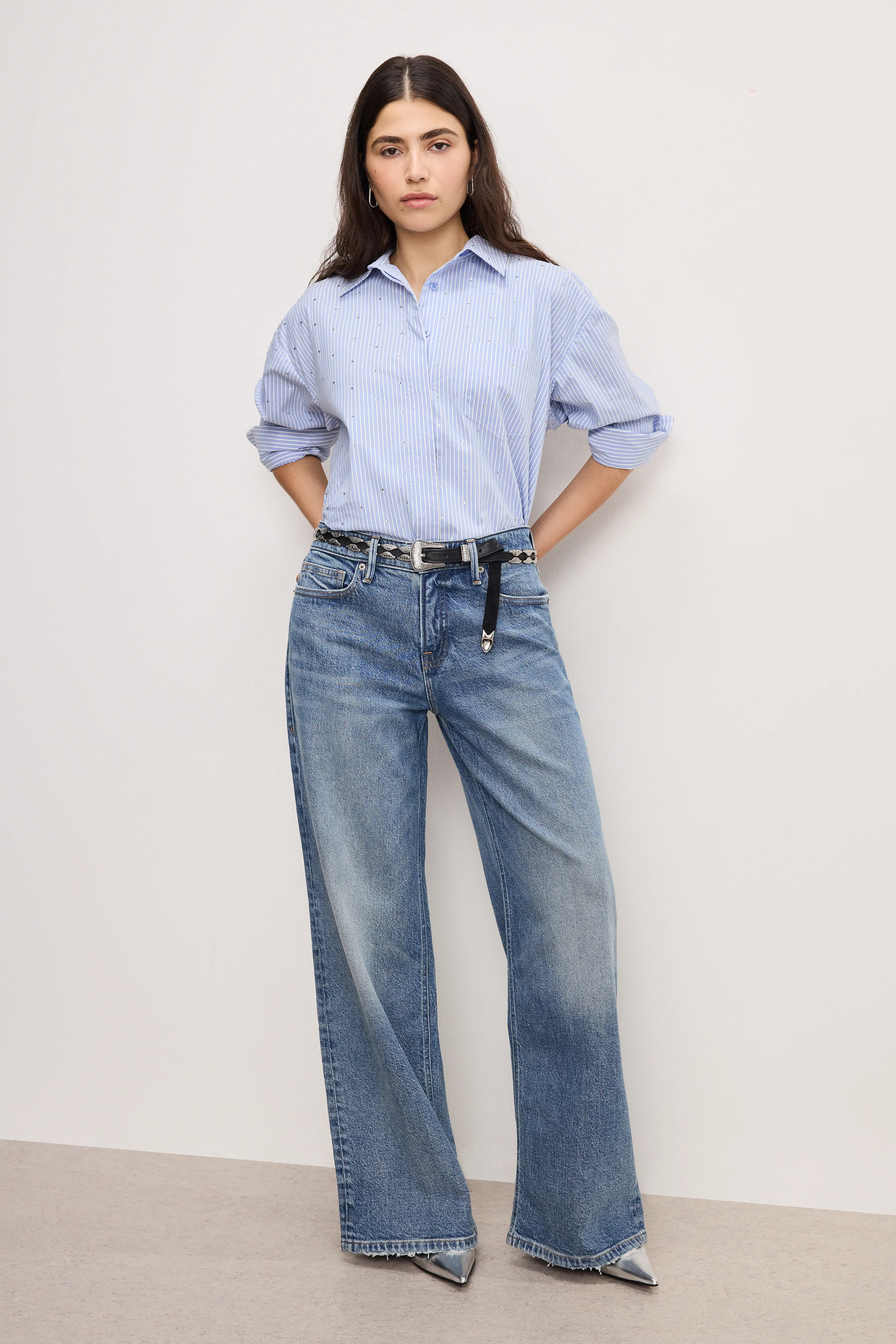 GOOD EASE PETITE RELAXED JEANS | INDIGO575 - GOOD AMERICAN | Good American