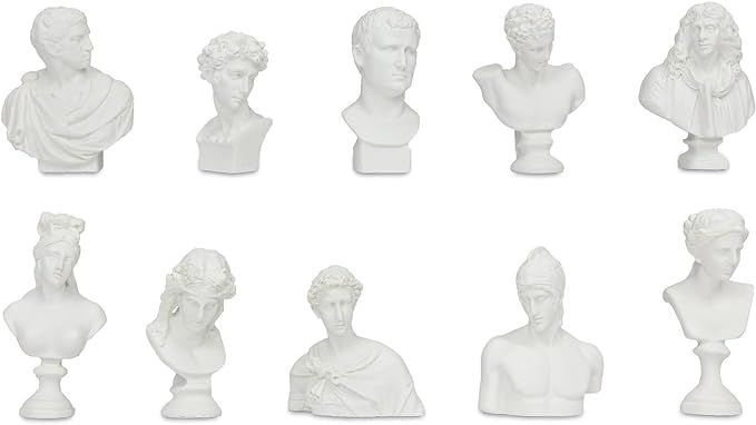 10Pcs/Set Greek Sculpture Resin Greek Statue，Greek God Statue Miniature Art Ornaments, for Home... | Amazon (US)