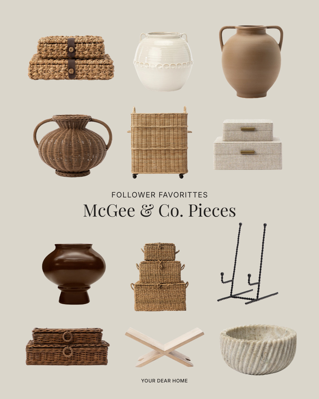 These are my most loved decor finds inspired by the McGee & Co aesthetic. From woven baskets to sculptural vases and timeless accents, these are the pieces that help a space feel warm, layered, and elevated without trying too hard. Save this for your next home styling update and shop the follower favorites everyone is loving. 

 #LTKHome