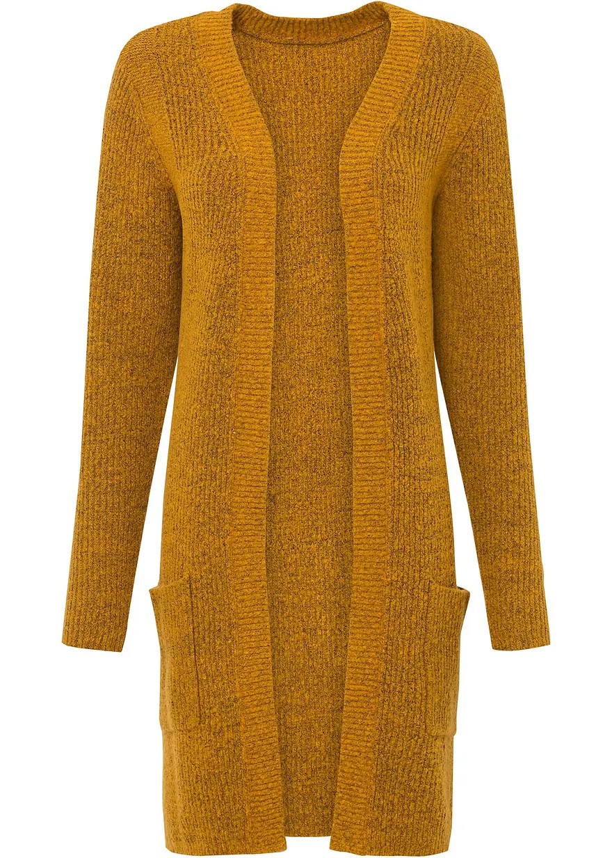 Modische Longstrickjacke mit aufgesetzten Taschen. - orange | Bonprix DE