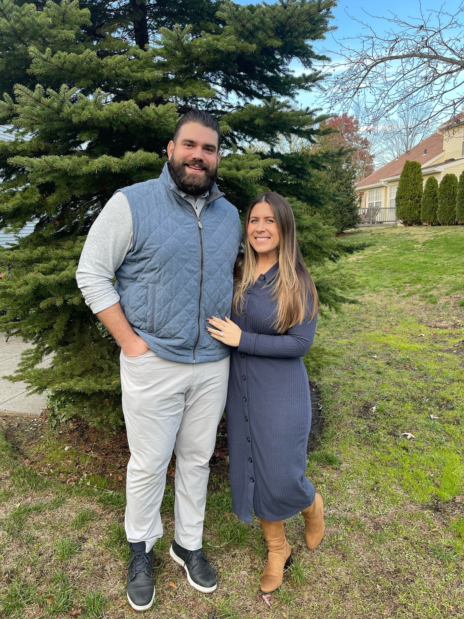 Him - XXL (vests are 30% off right now)
Me - Madewell dress size M // Boden boots 7.5 TTS

#LTKGiftGuide #LTKsalealert #LTKCyberweek