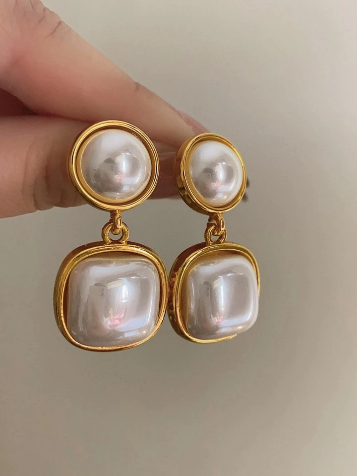 Faux Pearl Decor Drop Earrings | SHEIN