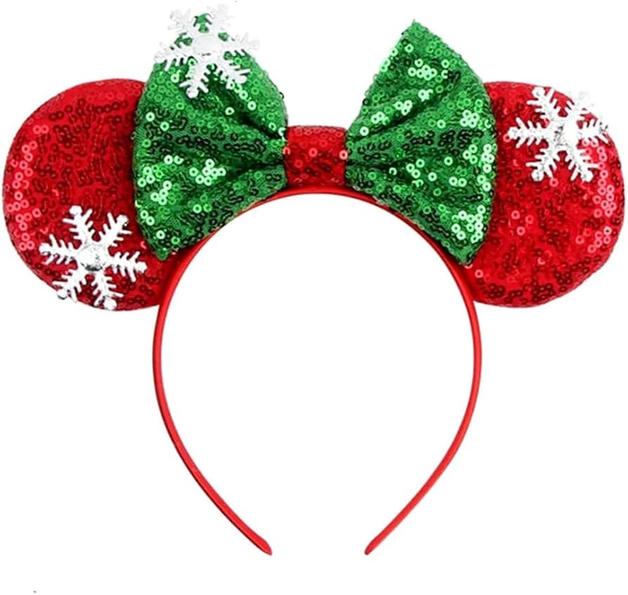 RAZKO Minnie Ears Headband, Sequin Mickey Ears Headband Mouse ears Headband for Women Girls Hair ... | Amazon (US)