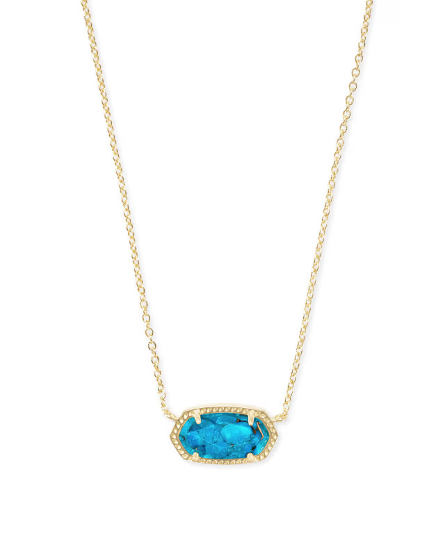 Elisa Gold Pendant Necklace in Bronze Veined Turquoise Magnesite | Kendra Scott