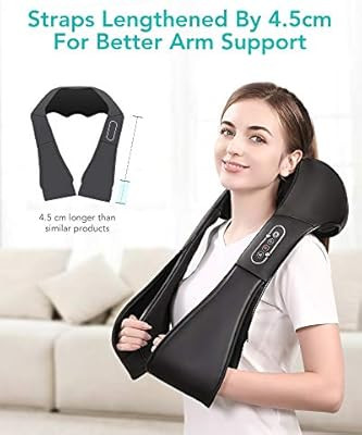 Naipo Shiatsu Back and Neck Massager with Heat Deep Kneading Massage for Neck, Back, Shoulder, Fo... | Amazon (US)
