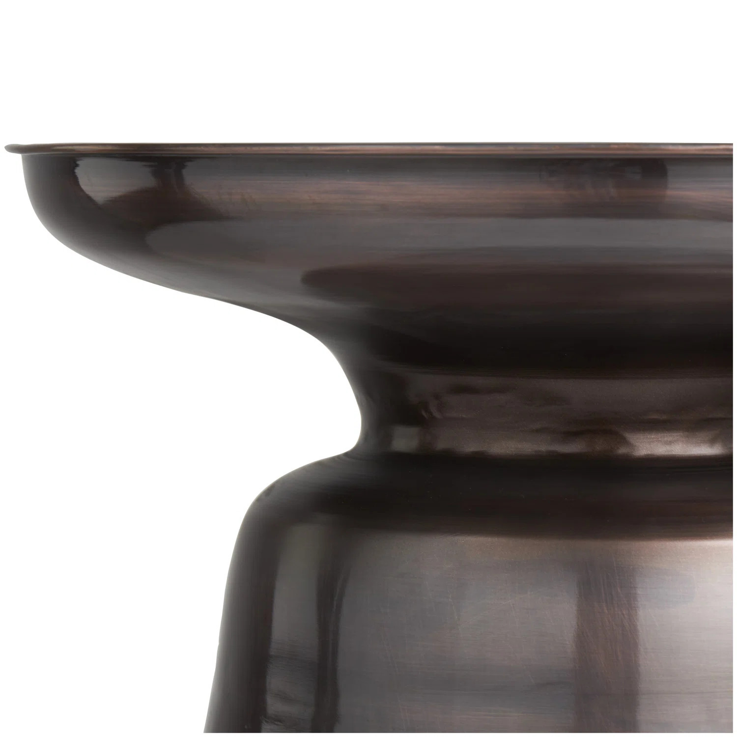 Alaunna Copper Metal Side End Accent Table with Bell Shaped Base, 15" x 15" x 19" | Wayfair North America