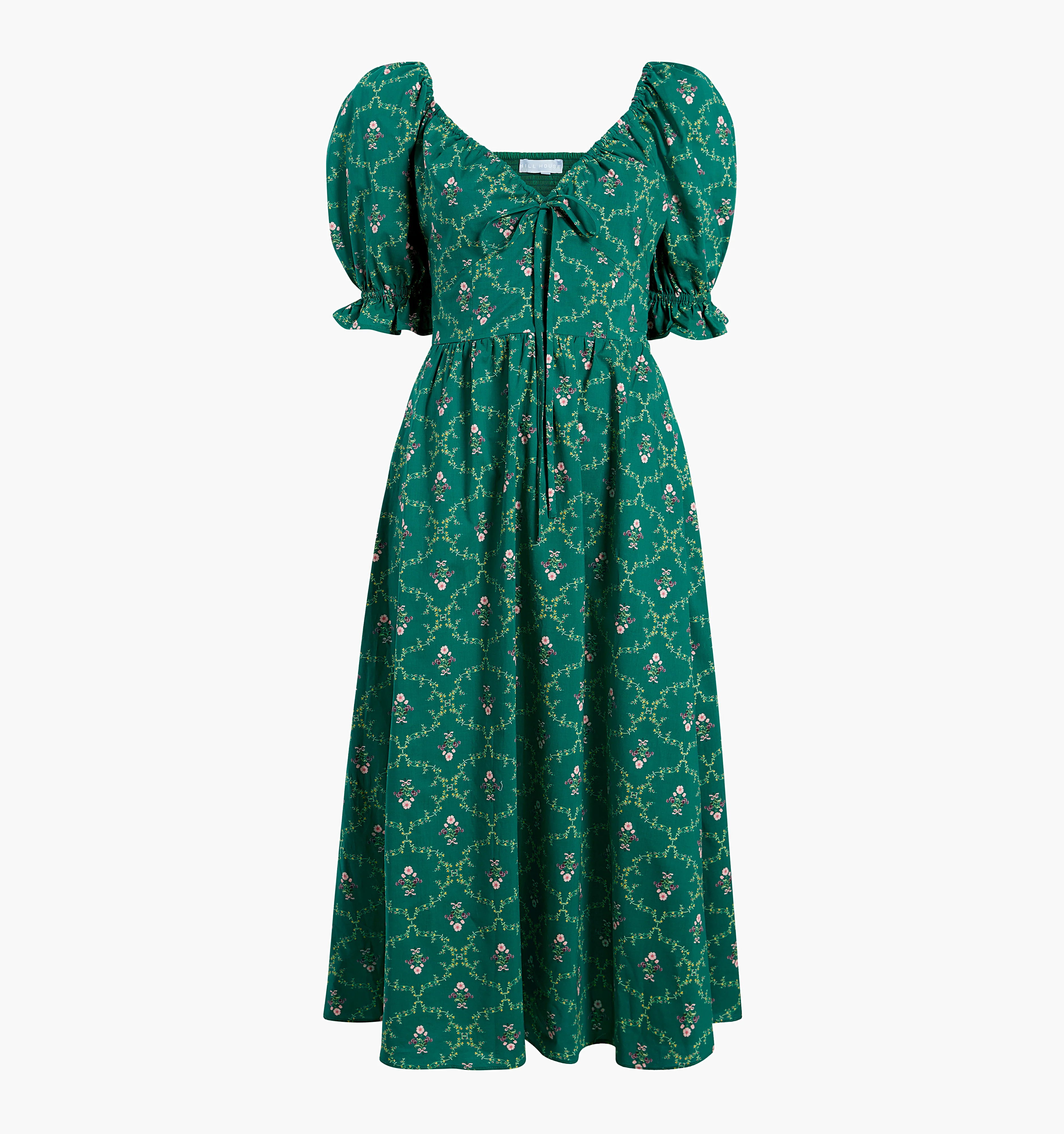 The Ophelia Dress | Emerald Trellis / XS | 100% Cotton | Hill House Home | Hill House Home US