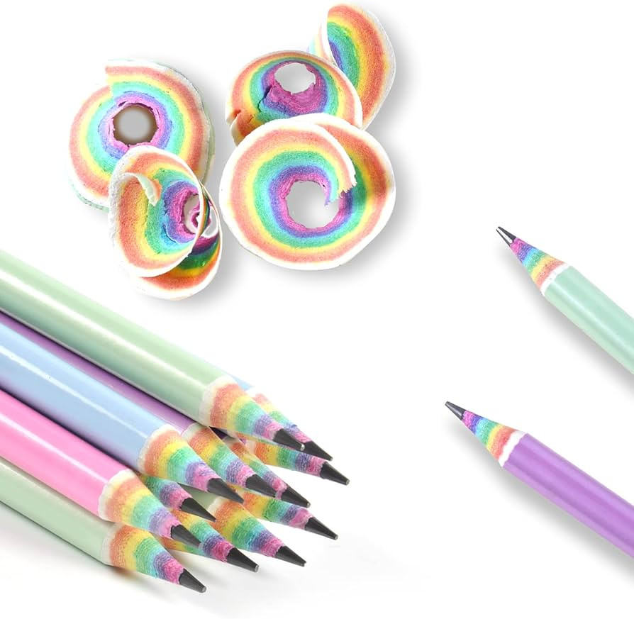 ECOTREE Eco-friendly Wood & Plastic Free Rainbow Recycled Paper #2 HB Pencils For School and Offi... | Amazon (US)